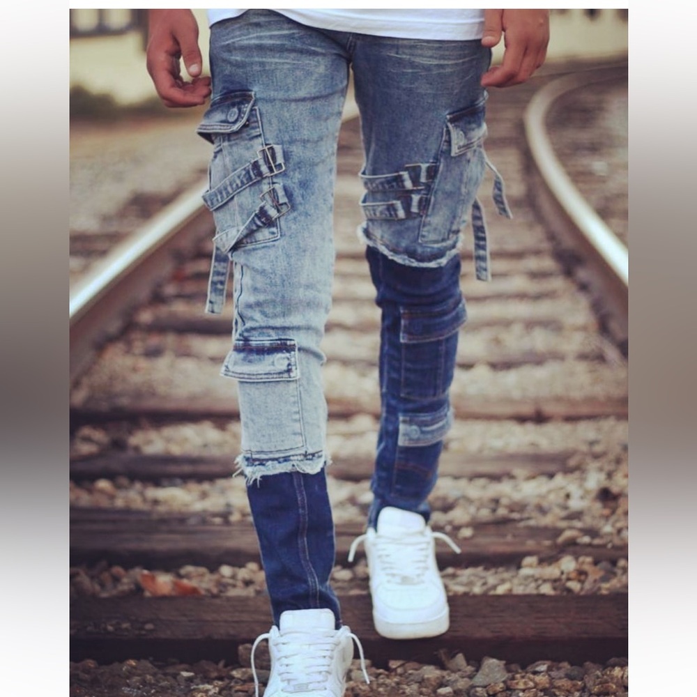 Reelistik Stylish Two-Tone Denim Jeans